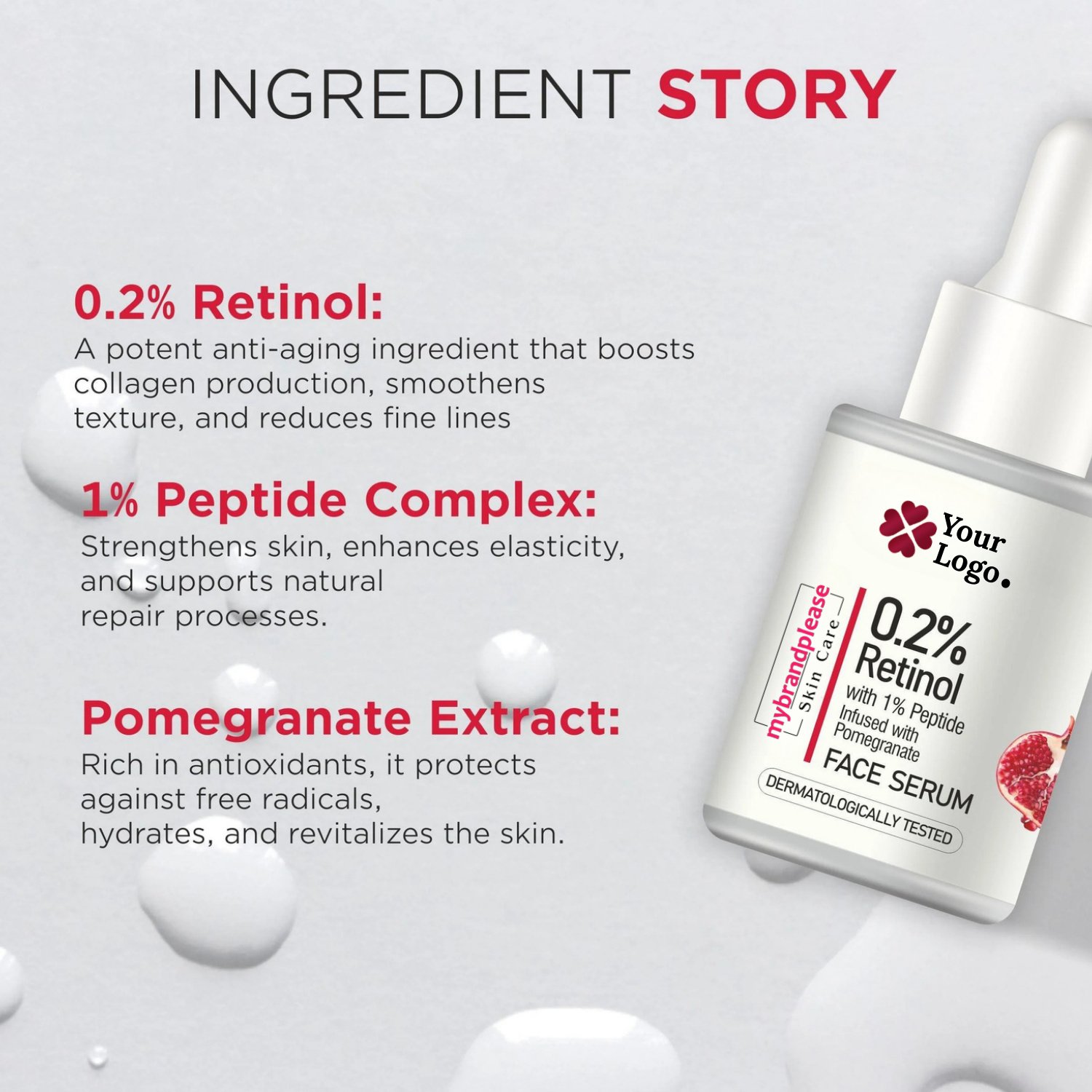 0.2 Retinol + 1 Peptide infused with Pomegranate Exquisite Serum