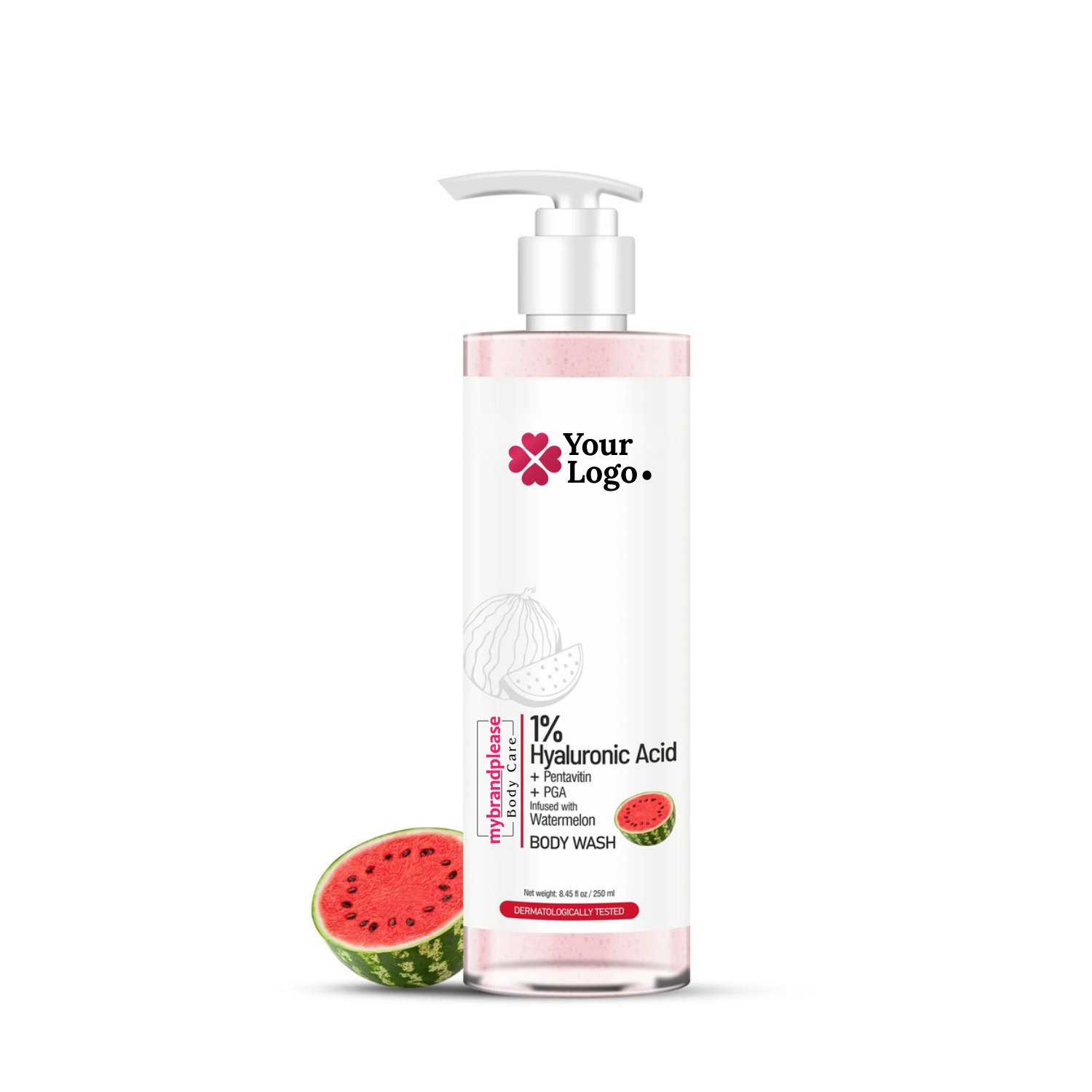 1 Hyaluronic Acid + Pentavitin + PGA Bodywash infused with Watermelon