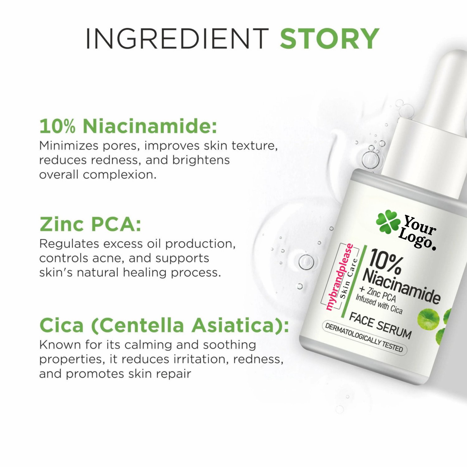 10 Niacinamide + Zinc PCA infused with Cica Exquisite Serum