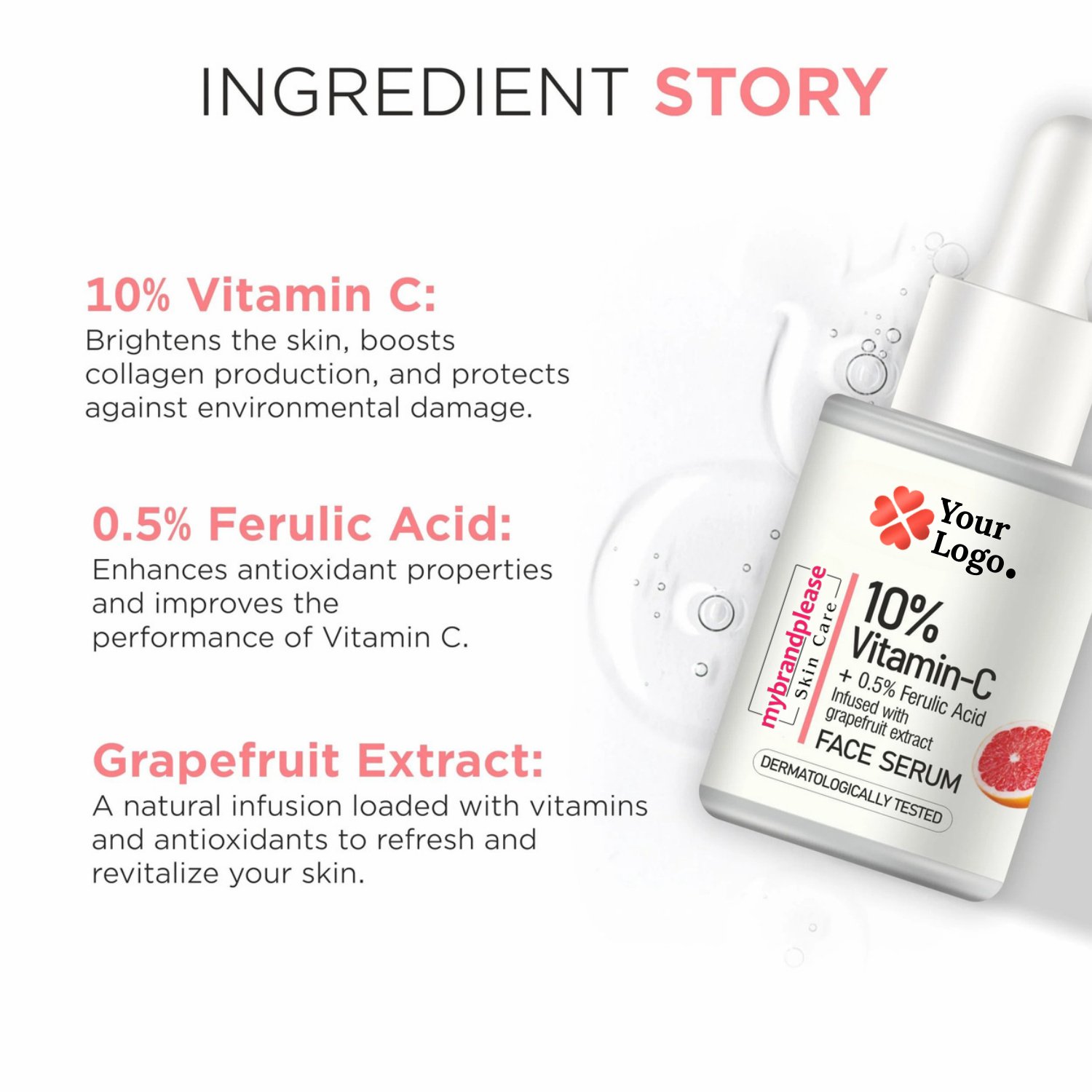 10 Vitamin C + 0.5 Ferulic Acid Infused with Grapefruit Exquisite Serum