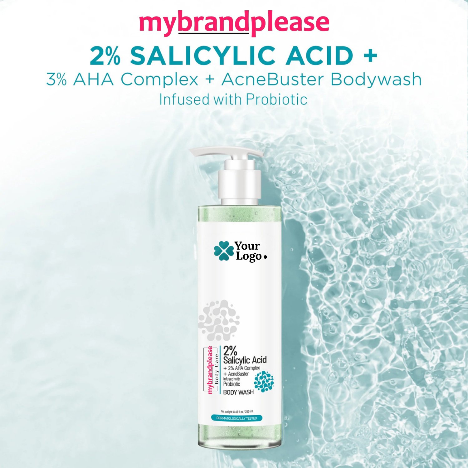 2 Salicylic Acid + 3 AHA Complex + AcneBuster Bodywash Infused with Probiotic