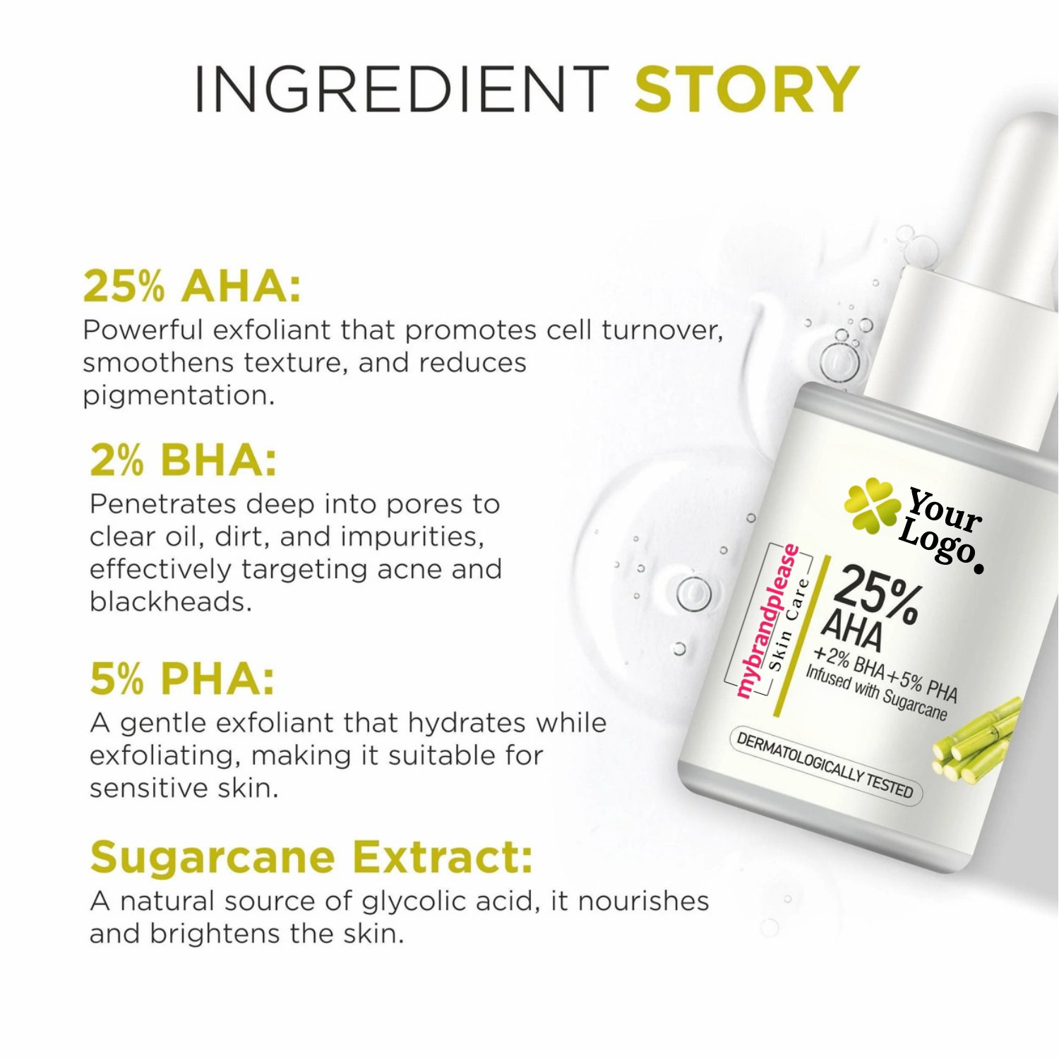 25 AHA + 2 BHA + 5 PHA infused with sugarcane Peeling Solution
