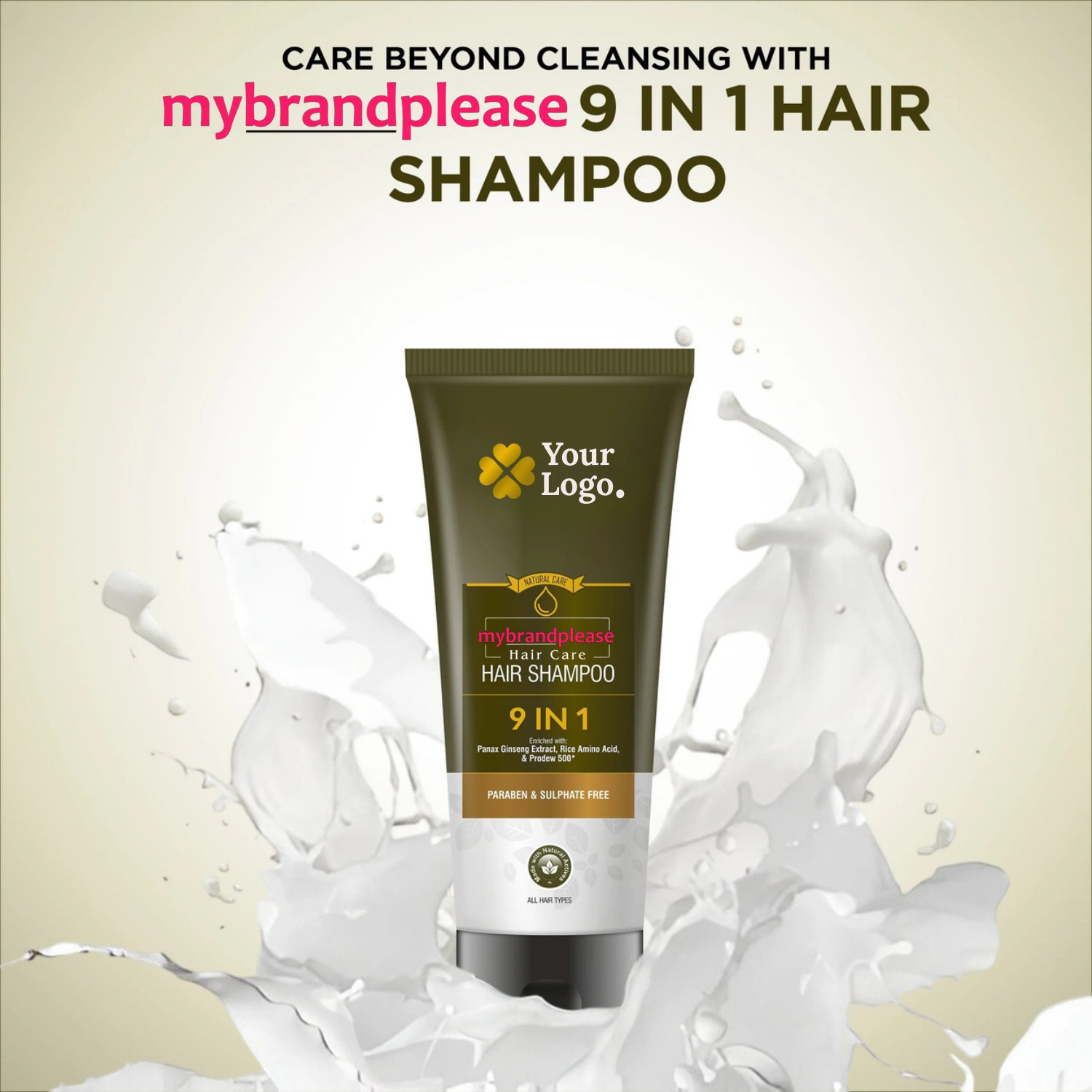 9 IN 1 Shampoo Enriched with Panax Ginseng Extract, Rice Amino Acid, & Prodew 500