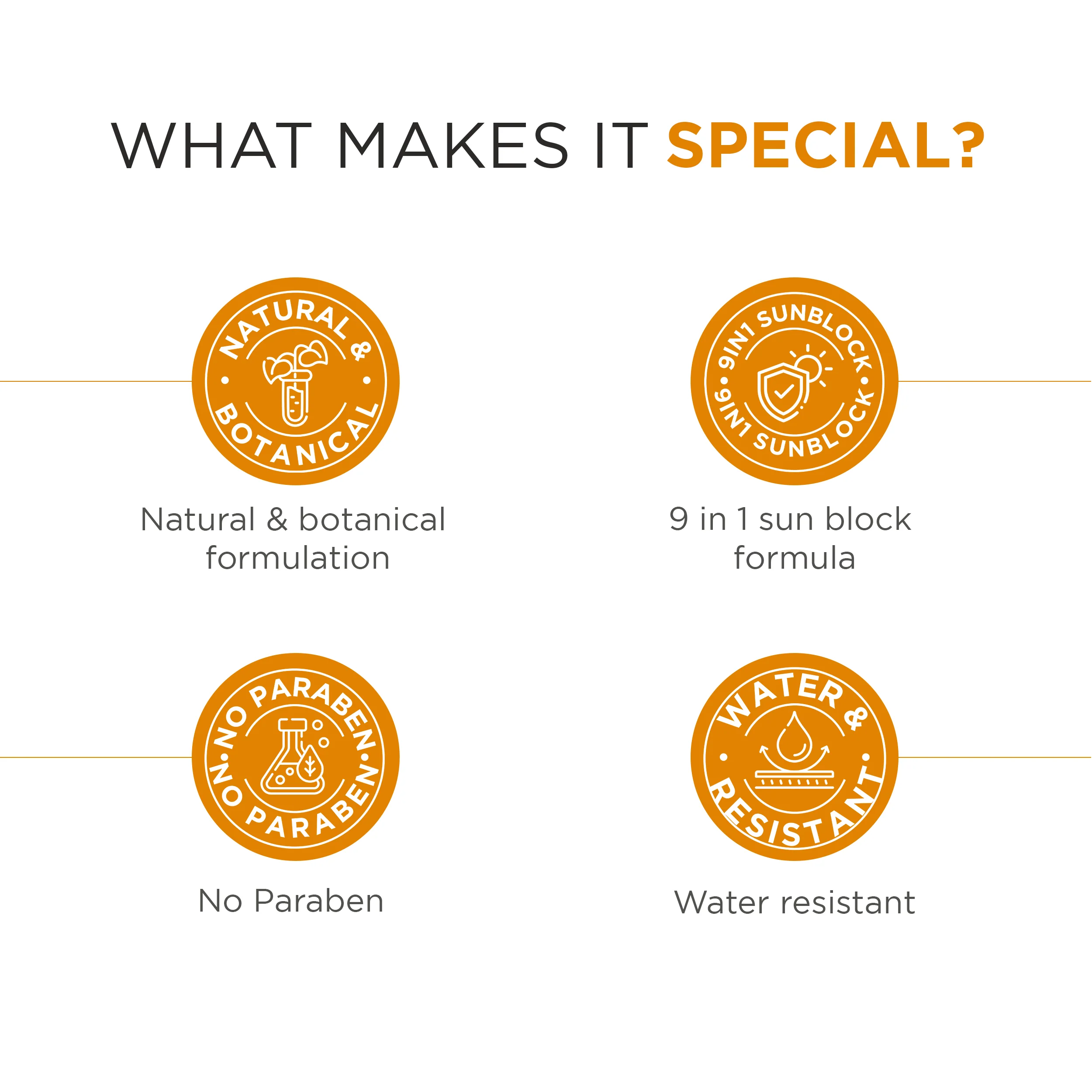 9 in 1 Sun Block Gel SPF 70 PA Plus Plus Plus