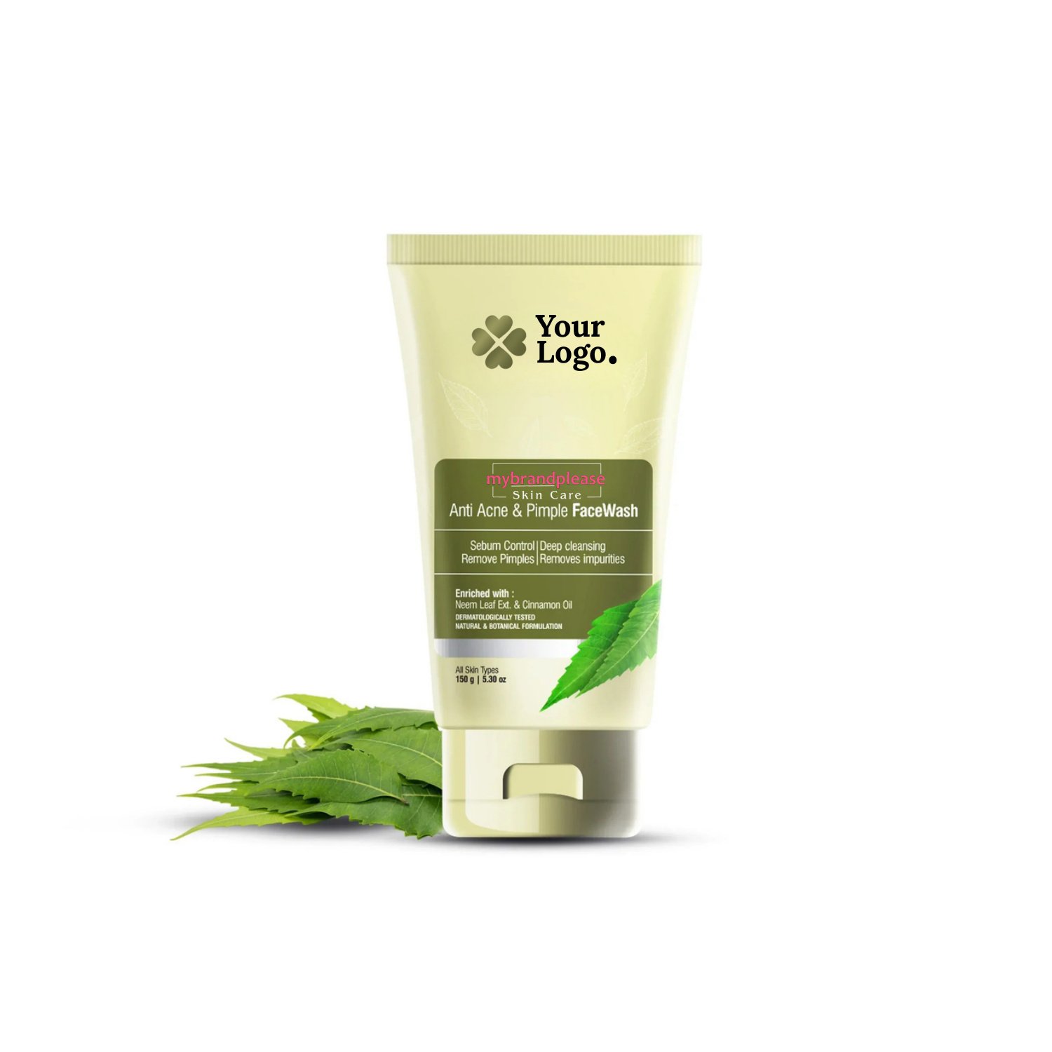 Anti Acne & Pimple Face Wash Enriched with Neem Leaf Ext. & Cinnamon Oil