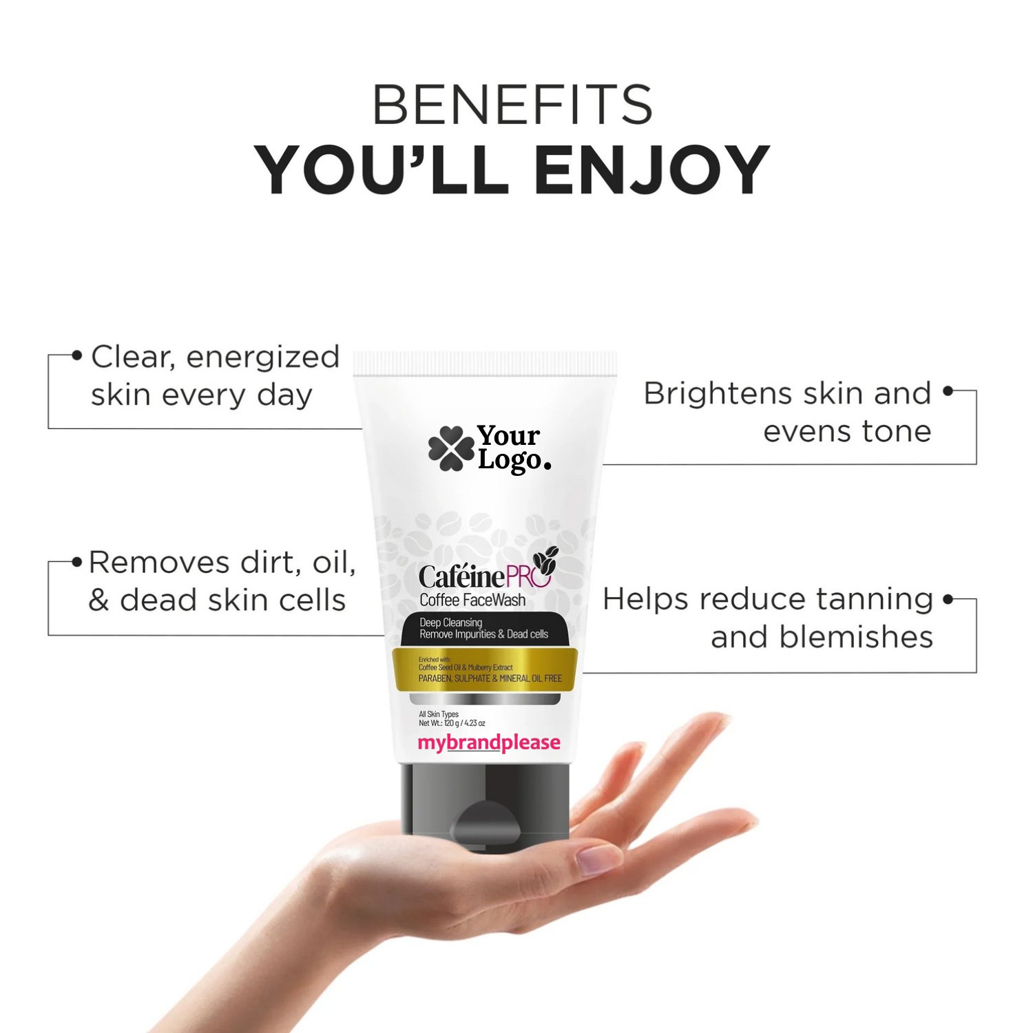 Cafeine Pro Coffee Face Wash Enriched with Coffee Seed Oil & Mulberry Extract