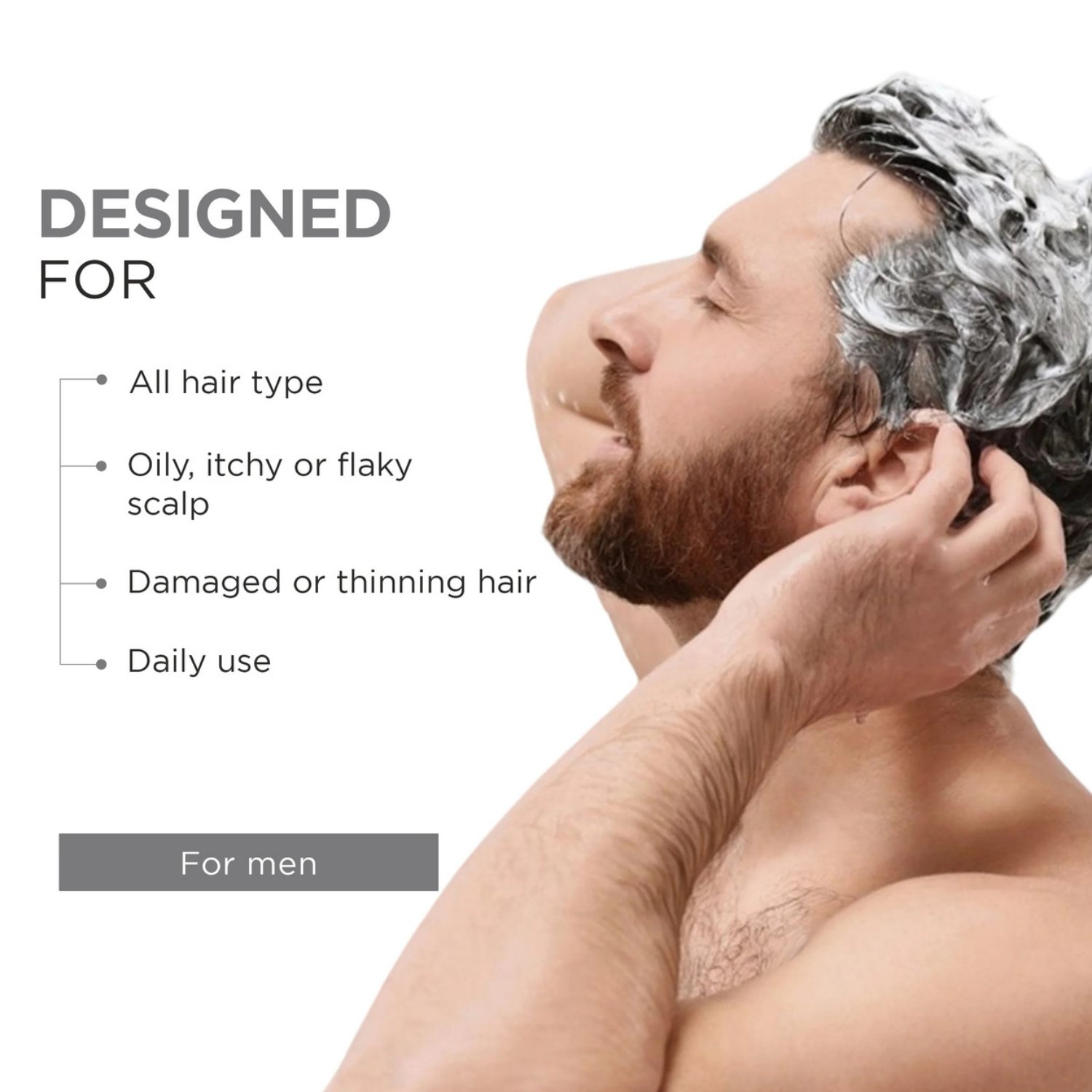 Conditioning Shampoo for Mens Enriched with Niacinamide, Menthol & Biotin