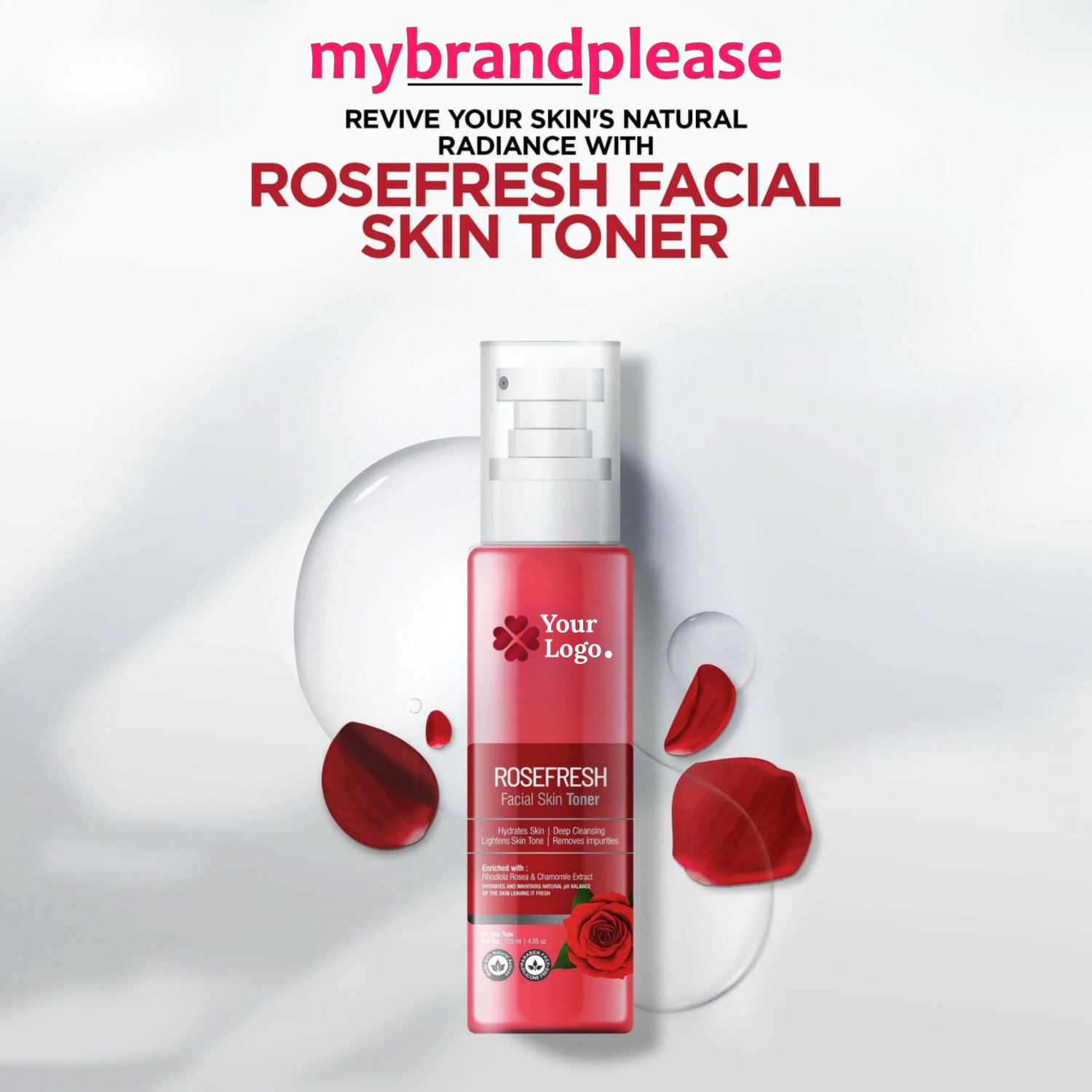 Facial Skin Toner Enriched with Rhodiola Rosea & Chamomile Extract