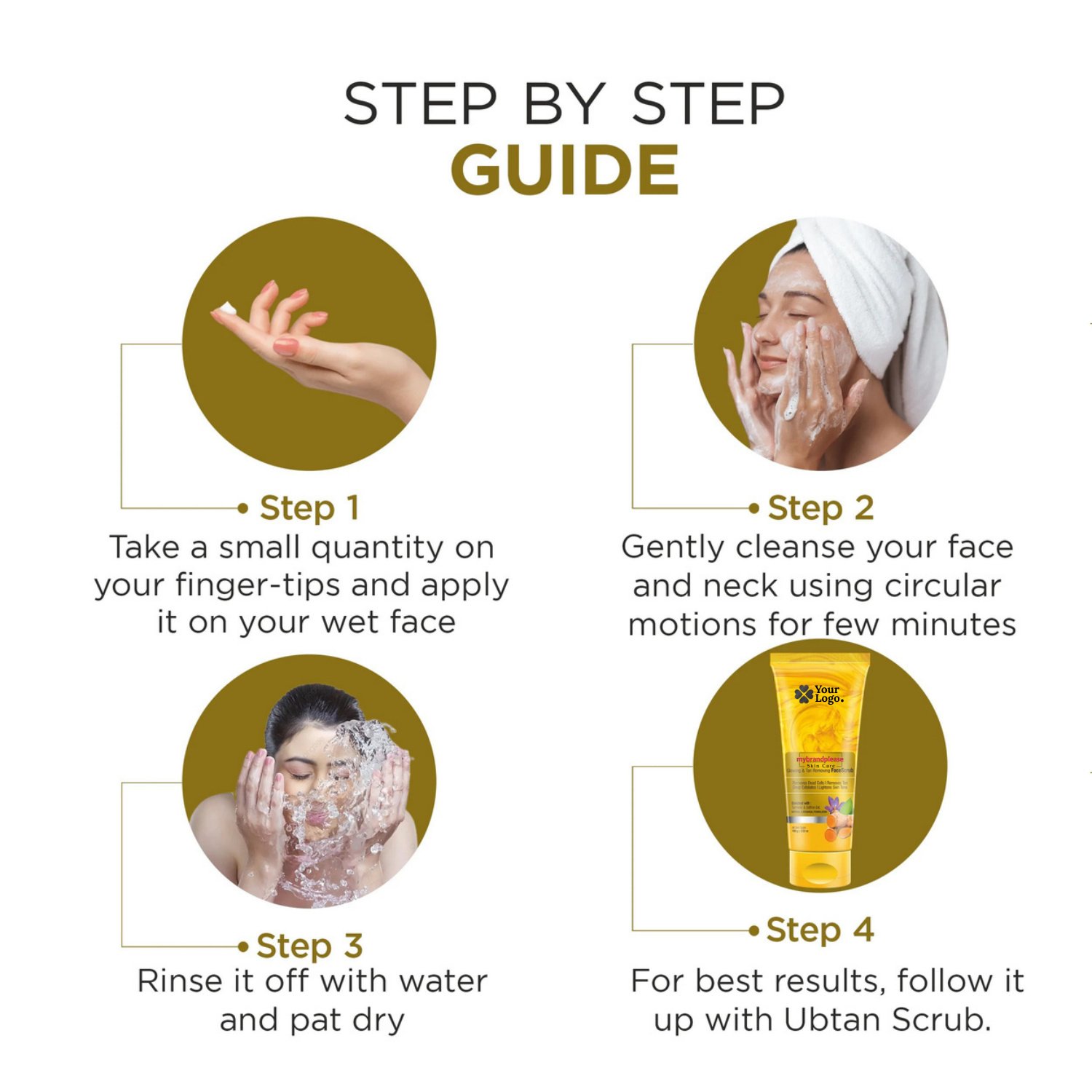 Glowing & D Tan Face Wash Enriched with Turmeric & Saffron Extract