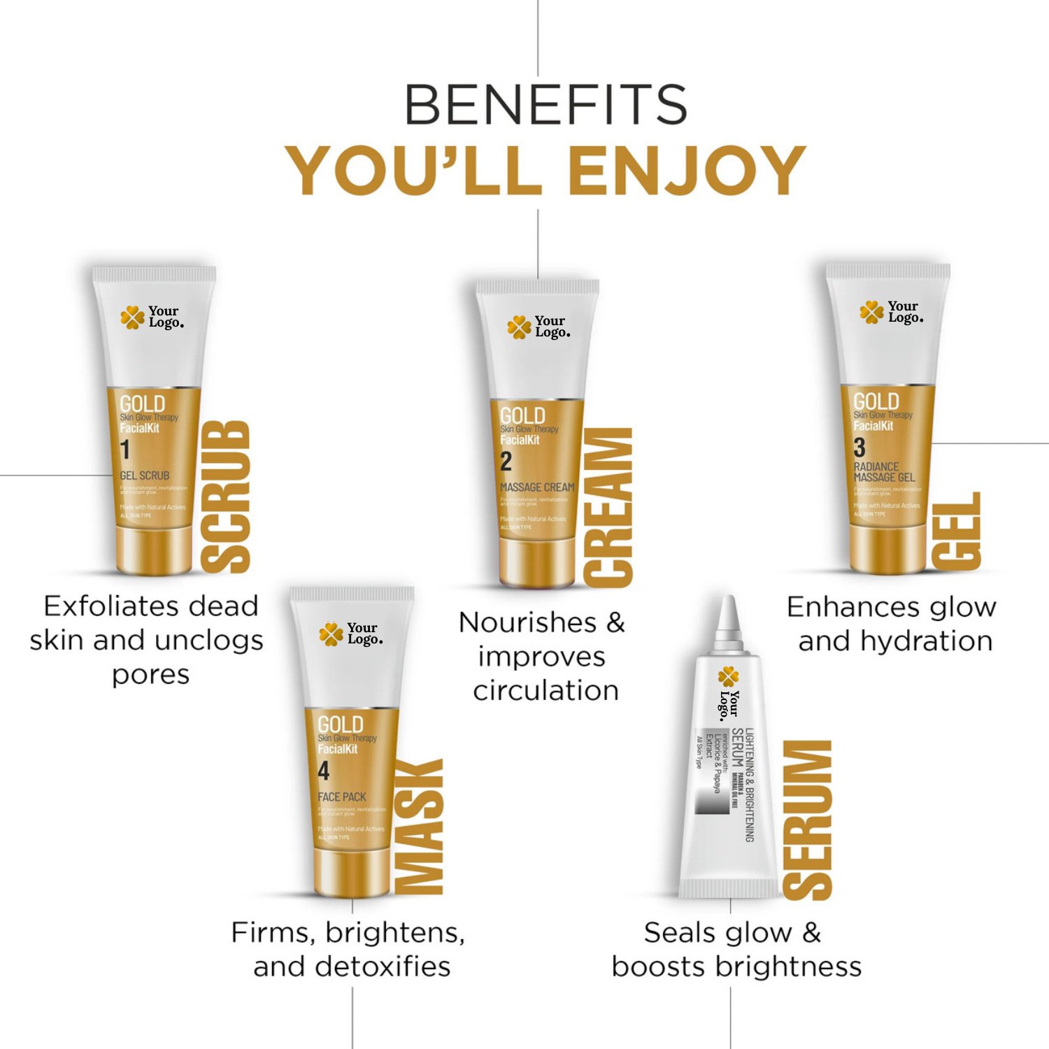 GOLD SKIN GLOW THERAPY – FACIAL KIT