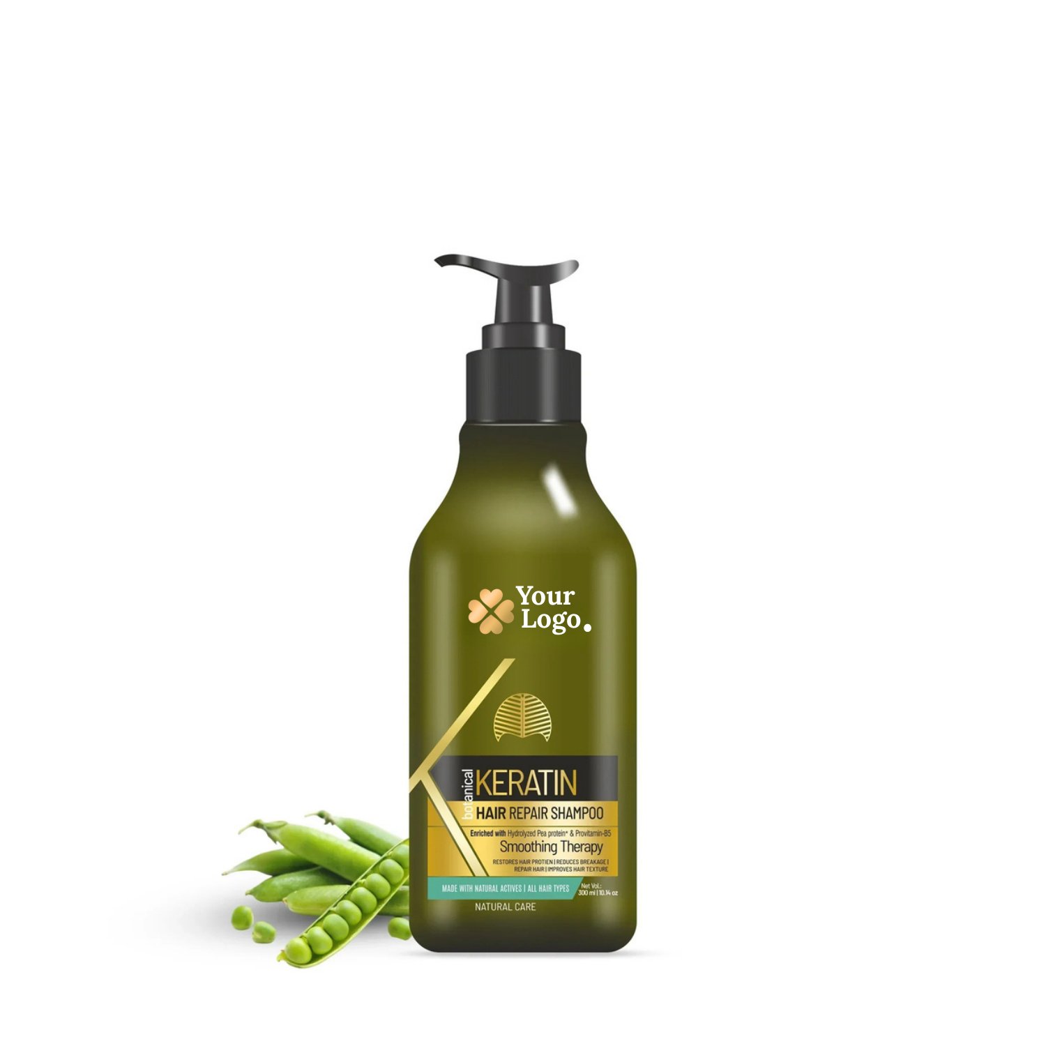 Keratin Hair Repair Shampoo Enriched with Hydrolyzed Pea Protein & Provitamin B5