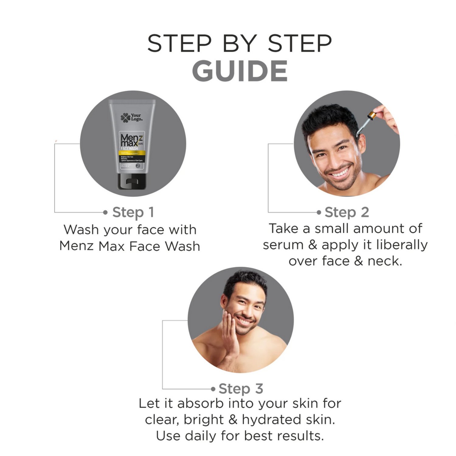 Menz Max Care Vitamin C, Niacinamide & Biotin Serum