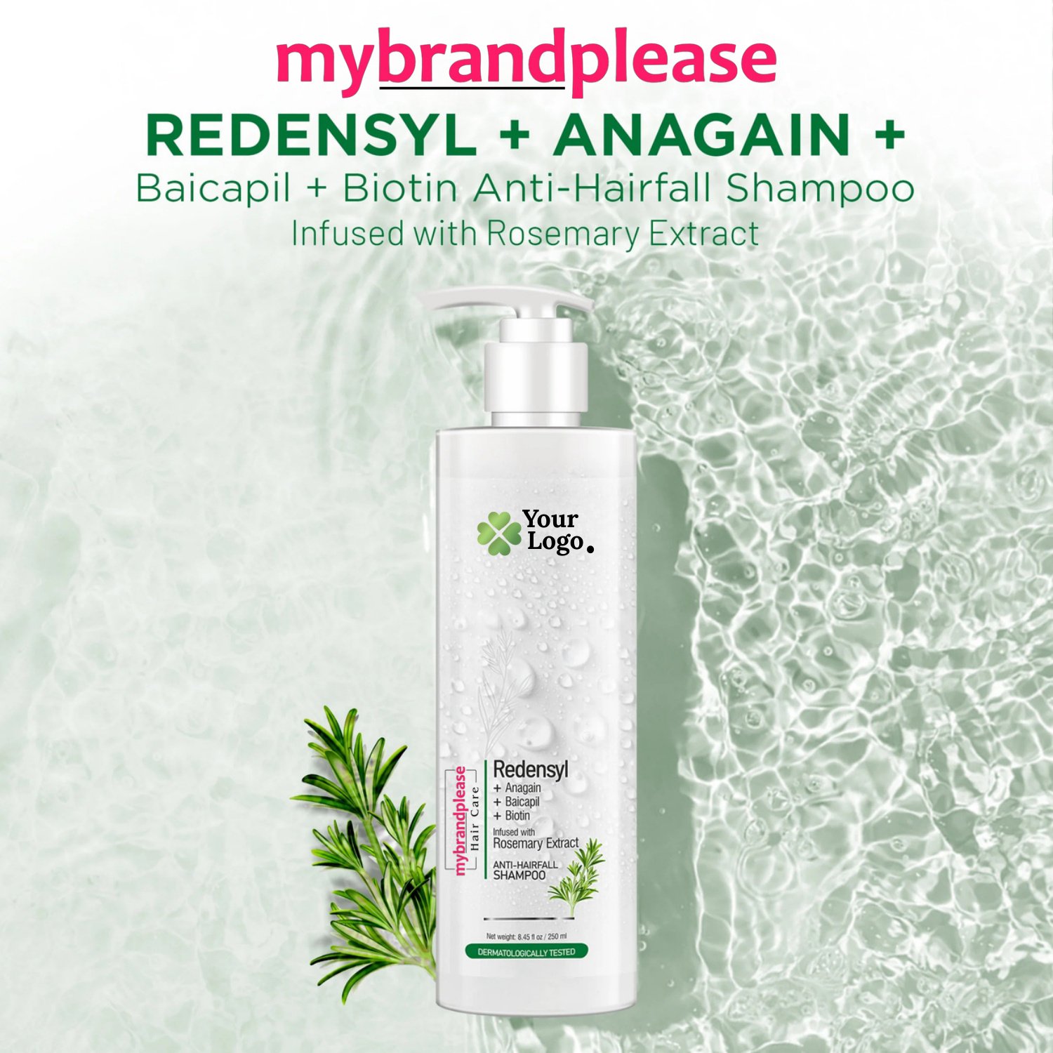 Redensyl + Anagain + Baicapil + Rootbiotec HO, Biotin Infused with Rosemary Extract Anti Hairfall Shampoo