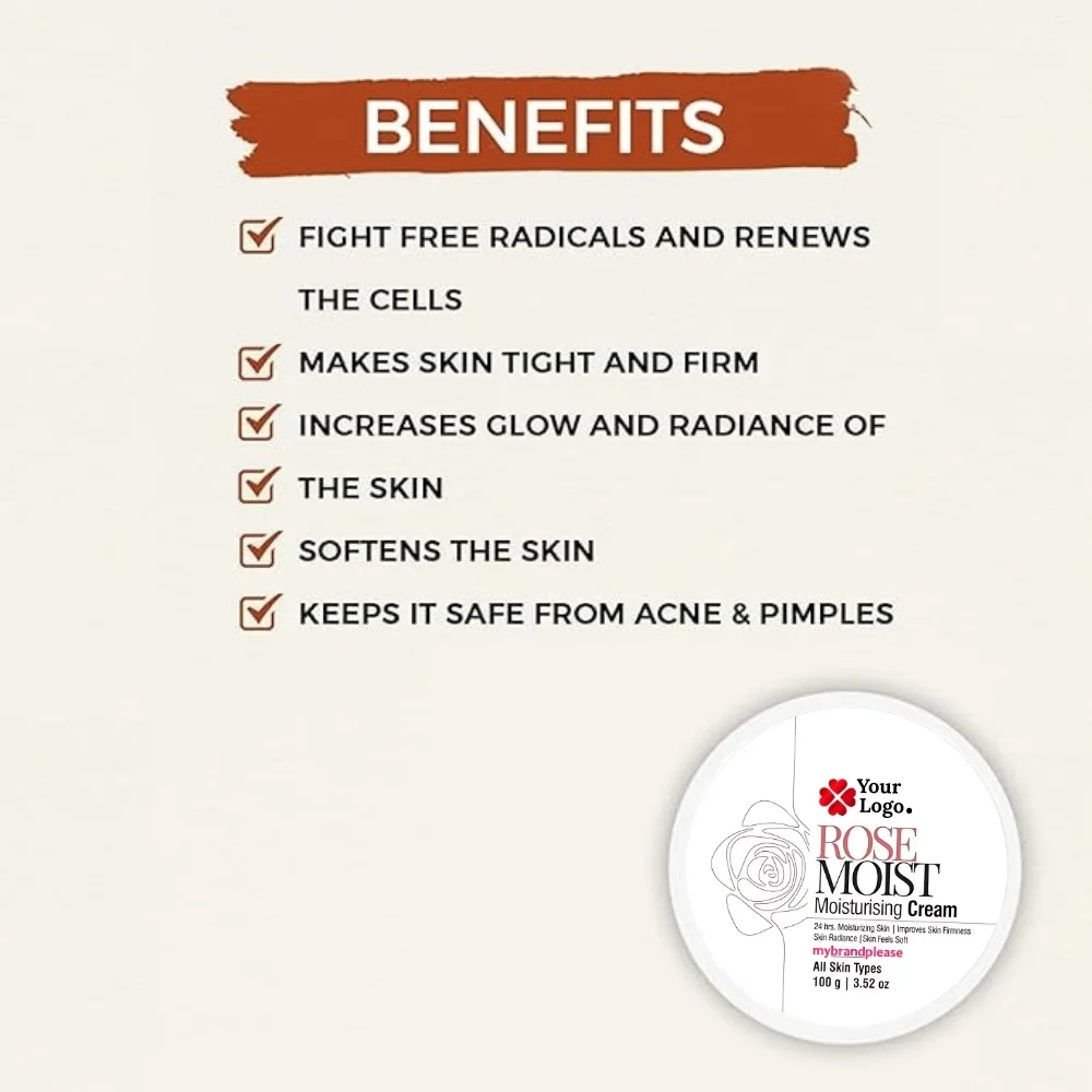 Rose Moist Moisturising Face Cream