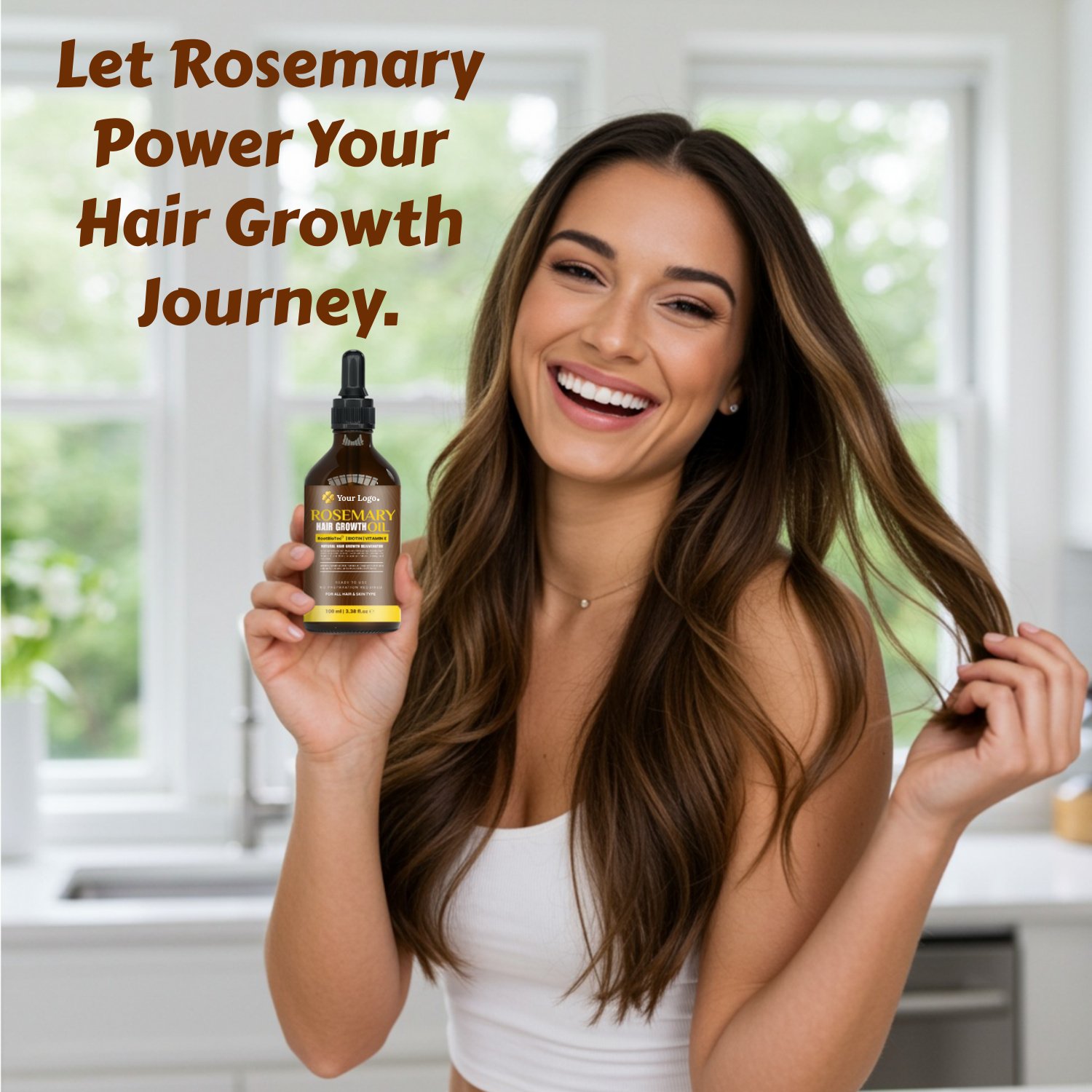 Rosemary Hair Growth Oil Enriched with RootBio Tec, Biotin & Vitamin E