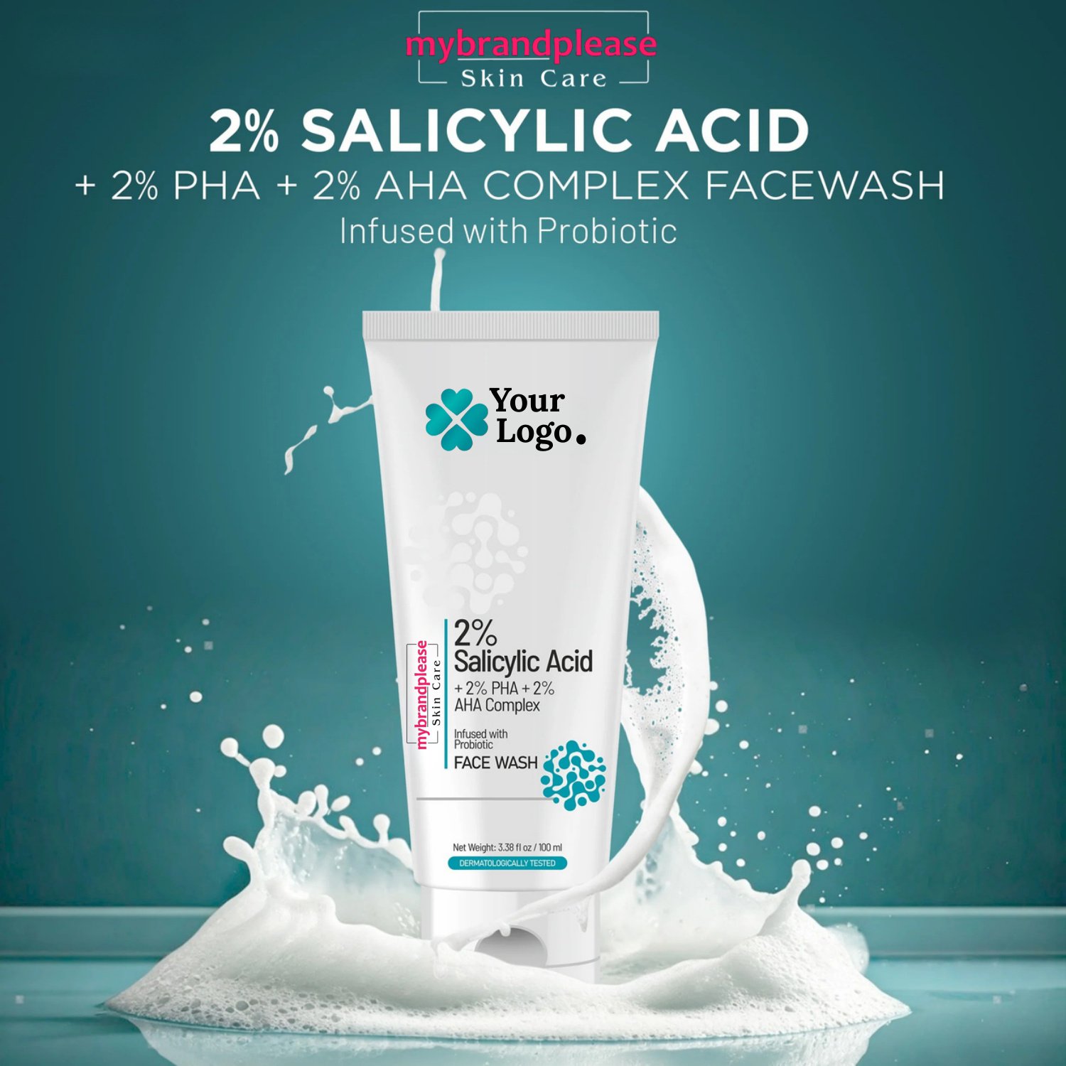 Salicylic Acid + 2 PHA + 2 AHA Complex Facewash Infused with Probiotic