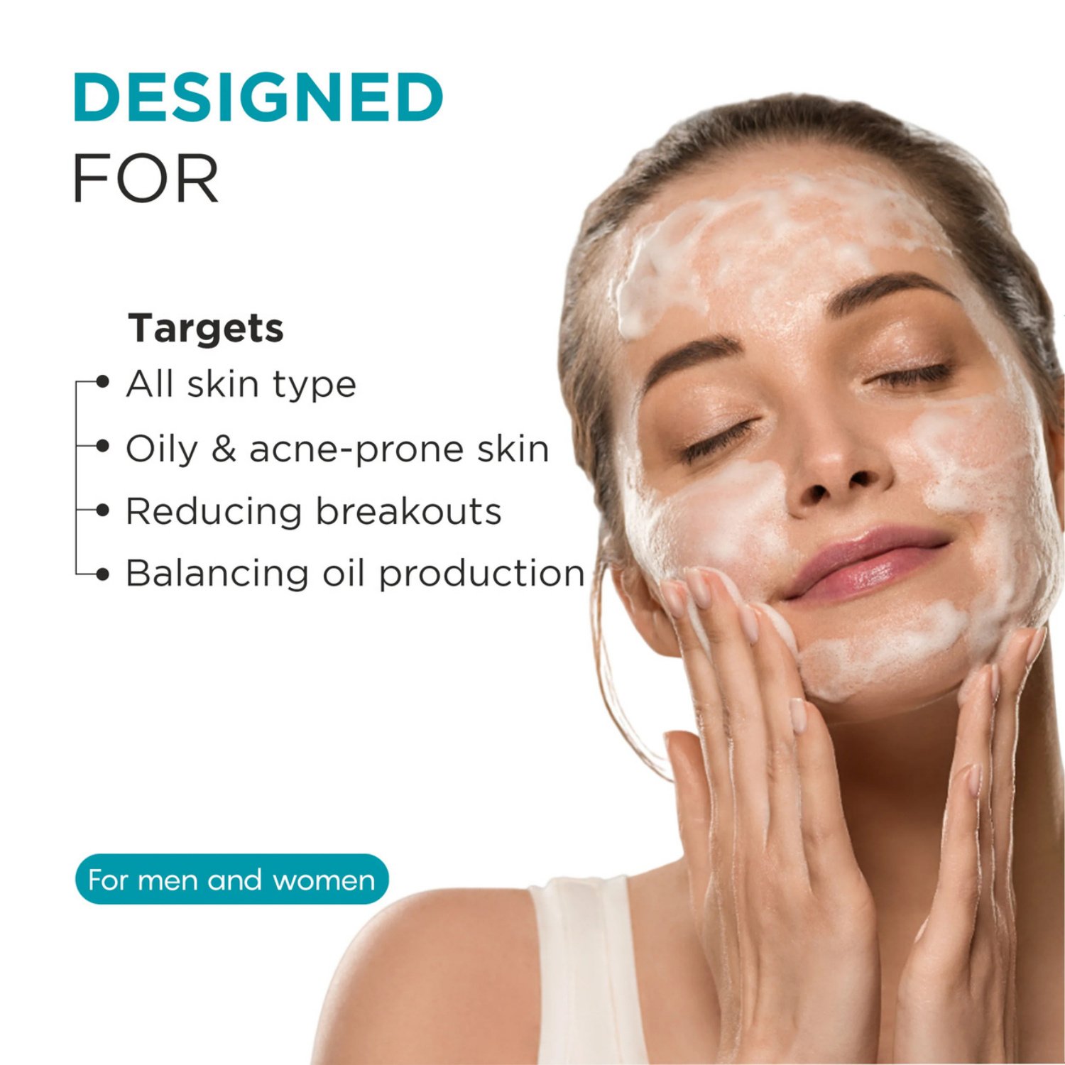 Salicylic Acid + 2 PHA + 2 AHA Complex Facewash Infused with Probiotic