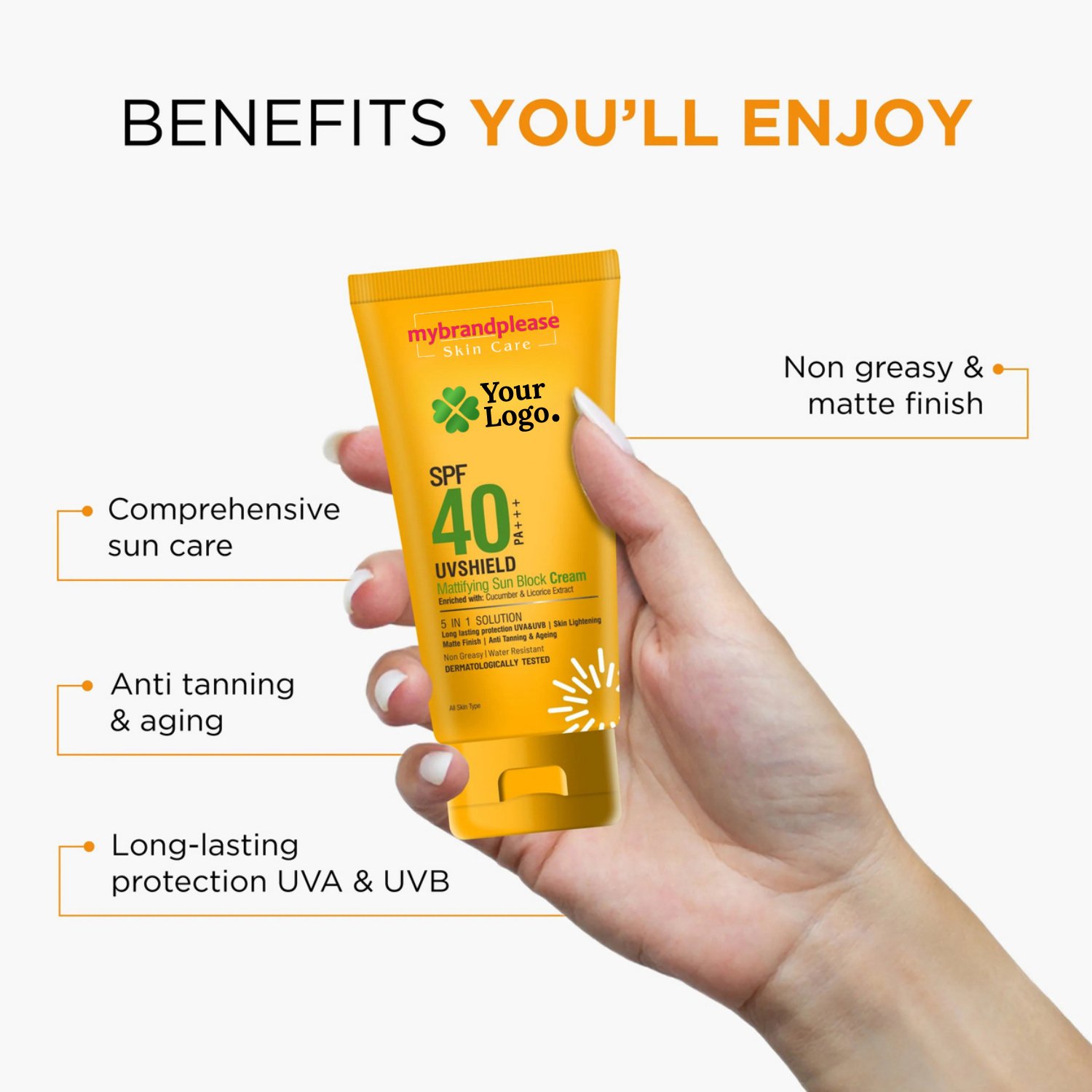 SPF 40 PA+++ Enriched with Cucumber & Licorice Extract
